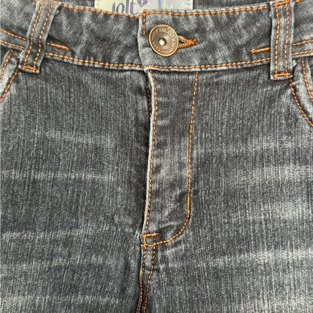 Jolt Dark Blue Flare Women's Jeans - Picture 3 of 6